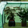 WOLTU Foliengewächshaus, Gewächshaus wasserdicht, Tomatengewächshaus wetterfest, PE Gitterfolie, Mehrzwecktreibhaus Pflanzenhaus für Garten Balkon, 130 x 60 x 50 cm, Grün - Thumbnail 4