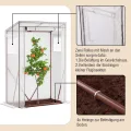 UDPATIO Tomaten Gewächshaus, klein Foliengewächshaus Tomatengewächshaus Tomatenhaus mit aufrollbare Tür und 4X Erdhaken,Stabiles Anzuchthaus Gemüse Gewächshaus Treibhaus für Boden,Garten,150x100x50cm - Thumbnail 3