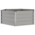 vidaXL Hochbeet, Hochbeet für Garten Balkon Terrasse, Kräuterhochbeet zum Selber Bauen, Gemüsebeet Pflanzkübel aus Metall, Grau Cortenstahl - Thumbnail 3