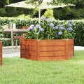 vidaXL Hochbeet, Hochbeet für Garten Balkon Terrasse, Kräuterhochbeet zum Selber Bauen, Gemüsebeet Pflanzkübel aus Metall, Grau Cortenstahl - Thumbnail 9
