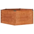 vidaXL Hochbeet, Hochbeet für Garten Balkon Terrasse, Kräuterhochbeet zum Selber Bauen, Gemüsebeet Pflanzkübel aus Metall, Grau Cortenstahl - Thumbnail 1