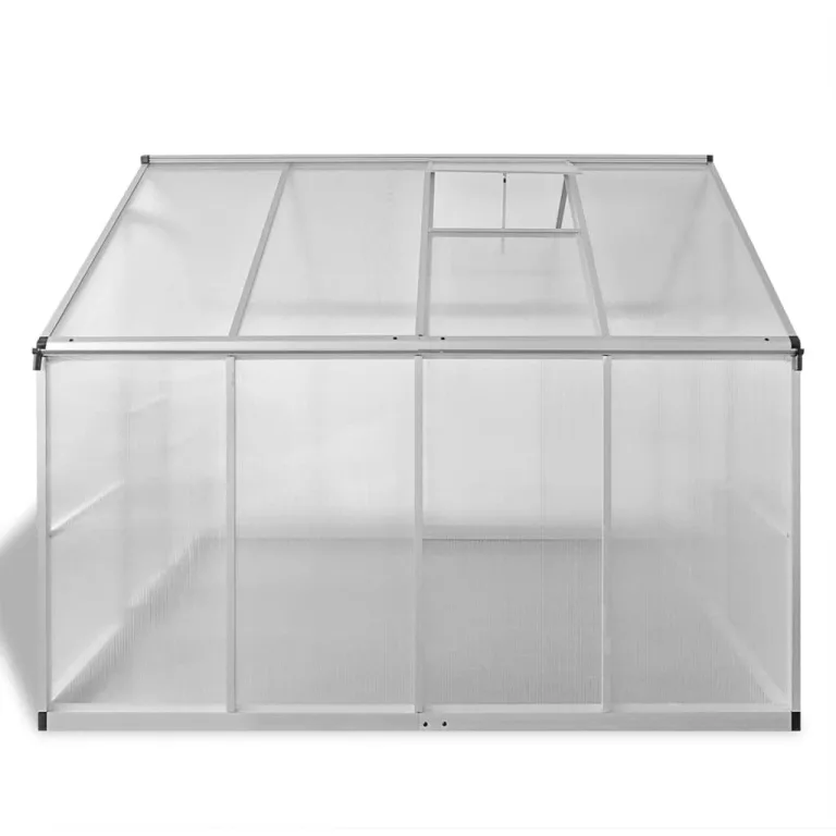 242x250x195 cm Verstärktes Gewächshaus Aluminium 6,05 m² GewäChshaus Klein Frostschutz Pflanzen Winterschutz FrostwäChter GewäChshaus Winterfest GeräTehaus Tomatenhaus Rinnensystem&Lüftung – Bild 4