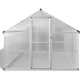 GewäChshaus Klein 302x250x195 cm Verstärktes Gewächshaus Frostschutz Pflanzen Winterschutz FrostwäChter GewäChshaus Winterfest GeräTehaus Tomatenhaus Rinnensystem&Lüftung Aluminium 7,55 m² - Thumbnail 3