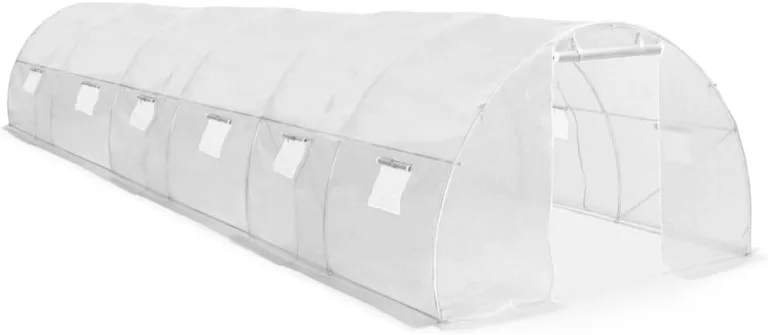 Gewächshaus 27 m² 9x3x2 m GewäChshaus Klein Frostschutz Pflanzen Winterschutz FrostwäChter GewäChshaus Winterfest GeräTehaus Tomaten GewäChshaus mit 12 Seitenfenstern und 1 Tür – Bild 3
