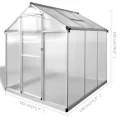 3,46 m² Gewächshaus Verstärktes Aluminium 190x182x195 cm Frostschutz Pflanzen Winterschutz GewäChshaus Klein FrostwäChter GewäChshaus Winterfest GeräTehaus Tomatenhaus Nicht Fundament - Thumbnail 8