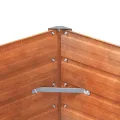 vidaXL Hochbeet, Hochbeet für Garten Balkon Terrasse, Kräuterhochbeet zum Selber Bauen, Gemüsebeet Pflanzkübel aus Metall, Grau Cortenstahl - Thumbnail 6