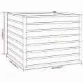 vidaXL Hochbeet, Hochbeet für Garten Balkon Terrasse, Kräuterhochbeet zum Selber Bauen, Gemüsebeet Pflanzkübel aus Metall, Grau Cortenstahl - Thumbnail 7