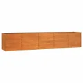 vidaXL Hochbeet, Hochbeet für Garten Balkon Terrasse, Kräuterhochbeet zum Selber Bauen, Gemüsebeet Pflanzkübel aus Metall, Grau Cortenstahl - Thumbnail 10