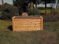Gartenwelt Riegelsberger Hochbeet 150x60x72 cm aus modernen Rhombusleisten Lärchenholz Natur Kräuterbeet Gemüsebeet - Thumbnail 9