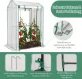 GOPLUS Gewächshaus Balkon, Foliengewächshaus Winterfest, Tomatenhaus Gartengewächshaus für Blumen & Pflanzen (PE, 100 x 80 x 150 cm) - Thumbnail 3