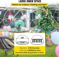 Gewächshaus Gartenkuppel Iglu, 3,6 x 2,2 m, PVC-Kuppelzelt, witterfest, Blasenzelt mit 2 x 10 m Lichterketten, transparente Hülsenabdeckung, Geodätsystem - Thumbnail 5