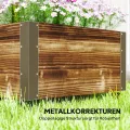 Outsunny Hochbeet Pflanzkasten mit Rankgitter, Spalier Pflanzkübel Blumenkasten Holz, Gemüsebeet mit Rollen, Rankhilfe, Gartenspalier 65x31x147cm für Garten, für Kletterpflanzen, Blumen, Verkohlt - Thumbnail 5
