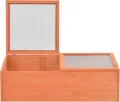 ZEYUAN Gewächshaus, Wintergarten Bausatz, Tomatenhaus, Treibhaus, Garten, Greenhouse, Gartengewächshäuser, Anlehngewächshaus, Holz 100x50x34 cm - Thumbnail 3