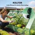 Outsunny Gewächshaus mit Fernster, PE-Gitterfolie, UV-beständige Foliengewächshaus aus Stahl, Treibhaus für Balkon, Garten 240x90x90cm, Tomatengewächshaus für Gemüse, Blumen, Pflanzen, Grün - Thumbnail 5