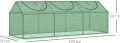 Outsunny Gewächshaus mit Fenster PE Treibhaus Tomatenhaus Frühbeet 180 x 60 x 60cm Grün - Thumbnail 7