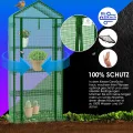 KESSER® Premium Foliengewächshaus Gewächshaus mit 4 Etagen - 69 x 50 x 158 cm Treibhaus mit 4 Regalen - Platzsparend, Hochwertiges Anzuchthaus Garten Balkon Stabil & Einfach zu Montieren - Thumbnail 5