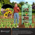 KESSER® Premium Foliengewächshaus Gewächshaus mit 4 Etagen - 69 x 50 x 158 cm Treibhaus mit 4 Regalen - Platzsparend, Hochwertiges Anzuchthaus Garten Balkon Stabil & Einfach zu Montieren - Thumbnail 7