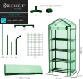 KESSER® Premium Foliengewächshaus Gewächshaus mit 4 Etagen - 69 x 50 x 158 cm Treibhaus mit 4 Regalen - Platzsparend, Hochwertiges Anzuchthaus Garten Balkon Stabil & Einfach zu Montieren - Thumbnail 9