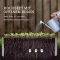 Outsunny Hochbeet Pflanzkasten mit Rankgitter, Spalier Pflanzkübel Blumenkasten Stahl, Gartenspalier 53 x 53 x 90 cm für Garten Balkon Terrasse, Blumenkübel für Kletterpflanzen Korbpflanzen, Blumen - Thumbnail 6