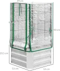 Outsunny Hochbeet Pflanzkasten mit Rankgitter, Spalier Pflanzkübel Blumenkasten Stahl, Gartenspalier 53 x 53 x 90 cm für Garten Balkon Terrasse, Blumenkübel für Kletterpflanzen Korbpflanzen, Blumen - Thumbnail 7