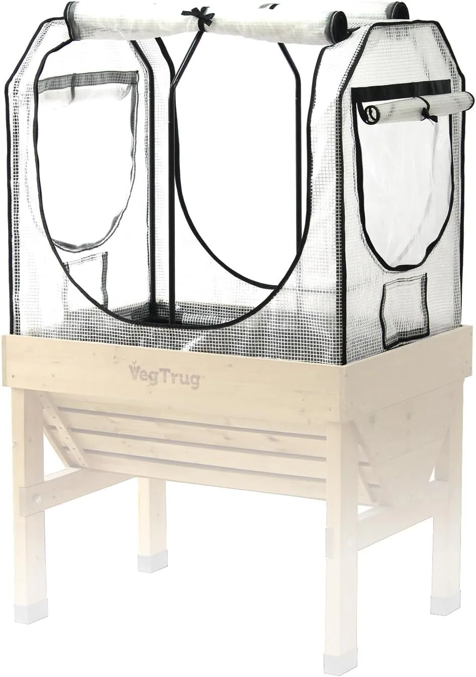 VegTrug® Gewächshausaufsatz Classic - Hochbeet Abdeckung mit Micro-Net-Funktion & PE-Folie - Frühbeet Aufsatz für Pflanzkasten - 99,5x72x90 cm - Bild 1