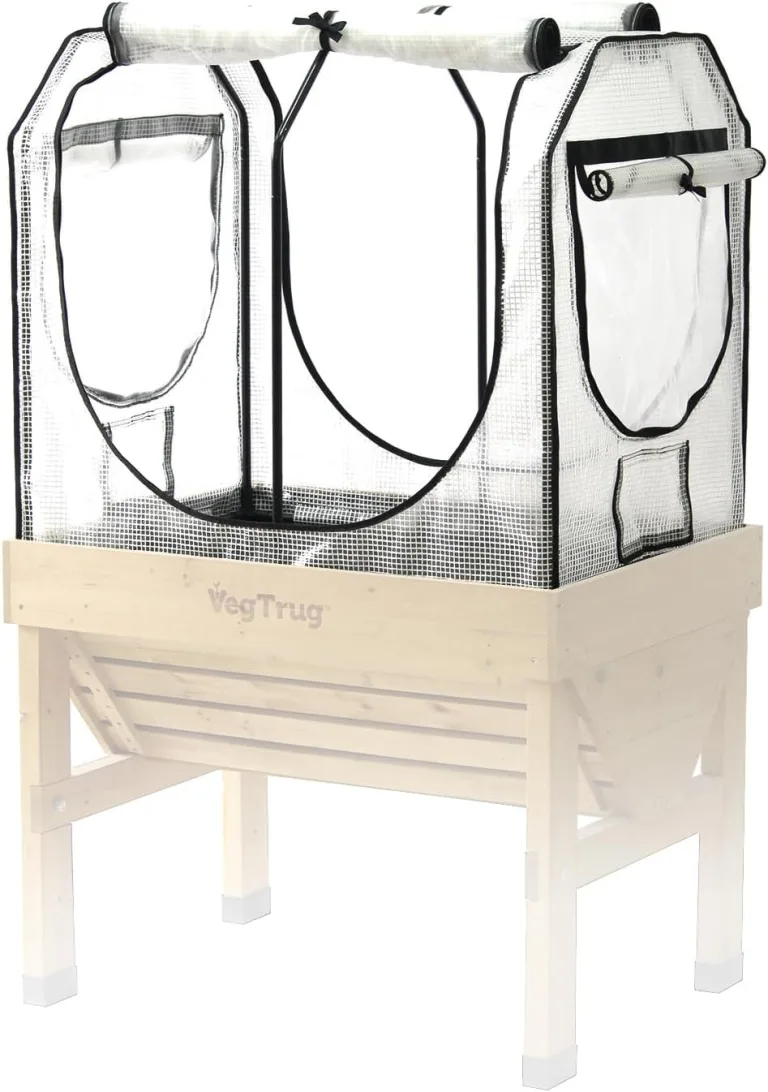 VegTrug® Gewächshausaufsatz Classic - Hochbeet Abdeckung mit Micro-Net-Funktion & PE-Folie - Frühbeet Aufsatz für Pflanzkasten - 99,5x72x90 cm – Bild 2