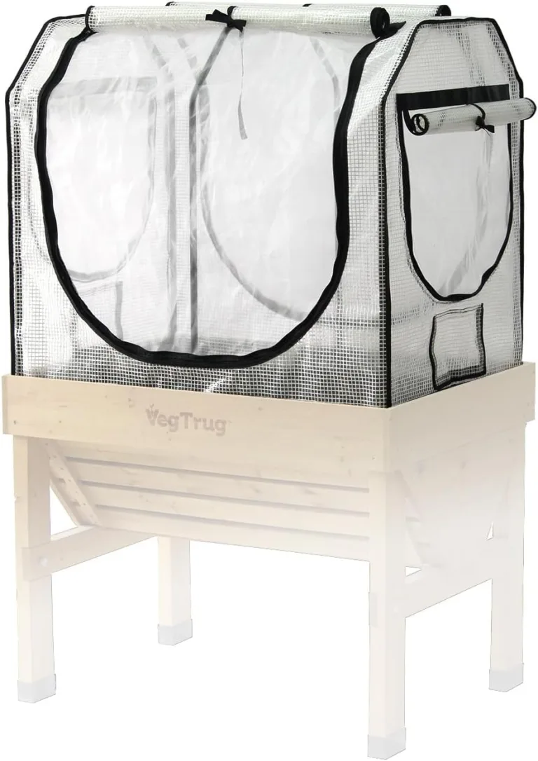 VegTrug® Gewächshausaufsatz Classic - Hochbeet Abdeckung mit Micro-Net-Funktion & PE-Folie - Frühbeet Aufsatz für Pflanzkasten - 99,5x72x90 cm – Bild 3