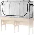VegTrug® Gewächshausaufsatz Wall Hugger - Hochbeet Abdeckung mit Micro-Net-Funktion & PE-Folie - Frühbeet Aufsatz für Pflanzkasten - 179,5x41,5x90 cm - Thumbnail 2