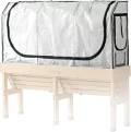 VegTrug® Gewächshausaufsatz Wall Hugger - Hochbeet Abdeckung mit Micro-Net-Funktion & PE-Folie - Frühbeet Aufsatz für Pflanzkasten - 179,5x41,5x90 cm - Thumbnail 3