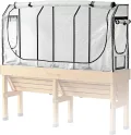 VegTrug® Gewächshausaufsatz Wall Hugger - Hochbeet Abdeckung mit Micro-Net-Funktion & PE-Folie - Frühbeet Aufsatz für Pflanzkasten - 179,5x41,5x90 cm - Thumbnail 1