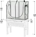 VegTrug® Gewächshausaufsatz Wall Hugger - Hochbeet Abdeckung mit Micro-Net-Funktion & PE-Folie - Frühbeet Aufsatz für Pflanzkasten - 99,5x41,5x90 cm - Thumbnail 4