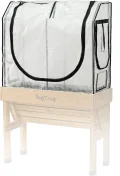 VegTrug® Gewächshausaufsatz Wall Hugger - Hochbeet Abdeckung mit Micro-Net-Funktion & PE-Folie - Frühbeet Aufsatz für Pflanzkasten - 99,5x41,5x90 cm - Thumbnail 6