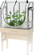 VegTrug® Gewächshausaufsatz Wall Hugger - Hochbeet Abdeckung mit Micro-Net-Funktion & PE-Folie - Frühbeet Aufsatz für Pflanzkasten - 99,5x41,5x90 cm - Thumbnail 1