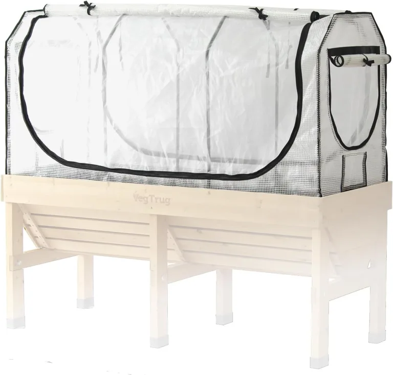 VegTrug® Gewächshausaufsatz Classic - Hochbeet Abdeckung mit Micro-Net-Funktion & PE-Folie - Frühbeet Aufsatz für Pflanzkasten - 179,5x72x90 cm – Bild 4