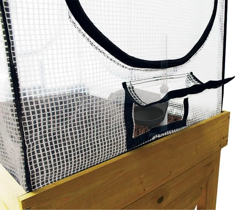 VegTrug® Gewächshausaufsatz Classic - Hochbeet Abdeckung mit Micro-Net-Funktion & PE-Folie - Frühbeet Aufsatz für Pflanzkasten - 179,5x72x90 cm – Bild 3