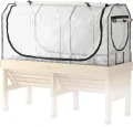 VegTrug® Gewächshausaufsatz Classic - Hochbeet Abdeckung mit Micro-Net-Funktion & PE-Folie - Frühbeet Aufsatz für Pflanzkasten - 179,5x72x90 cm - Thumbnail 4