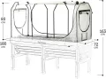 VegTrug® Gewächshausaufsatz Classic - Hochbeet Abdeckung mit Micro-Net-Funktion & PE-Folie - Frühbeet Aufsatz für Pflanzkasten - 179,5x72x90 cm - Thumbnail 5