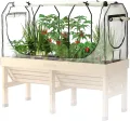VegTrug® Gewächshausaufsatz Classic - Hochbeet Abdeckung mit Micro-Net-Funktion & PE-Folie - Frühbeet Aufsatz für Pflanzkasten - 179,5x72x90 cm - Thumbnail 2