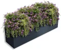 Metzler Blumenkasten | Pflanzkasten zum aufhängen | Zubehör für Mülltonnenzaun | RAL7016 Anthrazit - Thumbnail 2