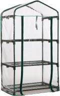 Dous Foliengewächshaus Winterfest Gartengewächshäuser Transparent PVC wasserdichte AntiUV Gewächshaus Haushaltspflanze Für Gemüse Tomaten Blumen ohne Eisenständer - Thumbnail 1