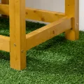 Outsunny Hochbeet Blumenkasten Pflanzkasten mit klappbarer Tischplatte, Kräuterbeet mit Innenverkleidung aus Vlies, für Garten, Terrasse, Holz, Braun, 64 x 63 x 74,5 cm - Thumbnail 9