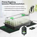 VIVOSUN Anzuchtset mit 40-Zellen-Starter-Tablett, LED-Pflanzenlicht und 25×52cm Heizmatte, Mini-Gewächshaus mit 9cm hoher Haube, Verstellbarer Belüftung und Abflusslöchern für Sämlinge - Thumbnail 2