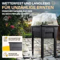 Ondis24 Garten Hochbeet Blumenkübel Victoria für Balkon, Pflanzkasten mit Gewächshaus, Volumen 50 L, Wasserspeicher, Tröpfchenbewässerung, abnehmbare Füße, Outdoor geeignet (Anthrazit) - Thumbnail 6