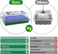 Upgrade Setzling Starter Tabletts mit Wachstumslicht, 80 Zellen Sämling Tablett mit Luftfeuchtigkeitskuppel, Mini Gewächshaus Anzucht Set für verwurzelte Setzlinge - Thumbnail 2