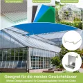 14 Stück Polycarbonat Hohlkammerstegplatten UV-beständigem Doppelstegplatte Gewächshausplatten 605x1210x4mm 10,25 m² Stegplatte Hohlkammerplatten für Gewächshaus mit 50x Klammern & 50x Z-Clips - Thumbnail 9