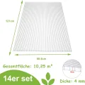 14 Stück Polycarbonat Hohlkammerstegplatten UV-beständigem Doppelstegplatte Gewächshausplatten 605x1210x4mm 10,25 m² Stegplatte Hohlkammerplatten für Gewächshaus mit 50x Klammern & 50x Z-Clips - Thumbnail 2