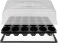 GREEN24 Hydroponik 1235 XXL Profi Zimmergewächshaus hoch mit 35 Töpfen, automatischer Bewässerung für die Anzucht mit Kapillarsystem als Treibhaus Gewächshaus (35XXL) - Thumbnail 5
