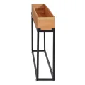 Hochbeet HWC-L32, Pflanzkasten Blumenkasten Gemüsebeet, Holz-Stahl 62x80x16cm - Gestell schwarz, naturfarben - Thumbnail 7