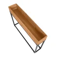 Hochbeet HWC-L32, Pflanzkasten Blumenkasten Gemüsebeet, Holz-Stahl 62x80x16cm - Gestell schwarz, naturfarben - Thumbnail 8
