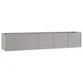 vidaXL Hochbeet, Hochbeet für Garten Balkon Terrasse, Kräuterhochbeet zum Selber Bauen, Gemüsebeet Pflanzkübel aus Metall, Grau Cortenstahl - Thumbnail 9